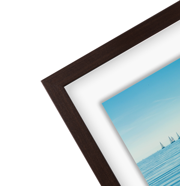 212 Brown Wood Picture Frame Plus Mat Print and Frame Photos Online