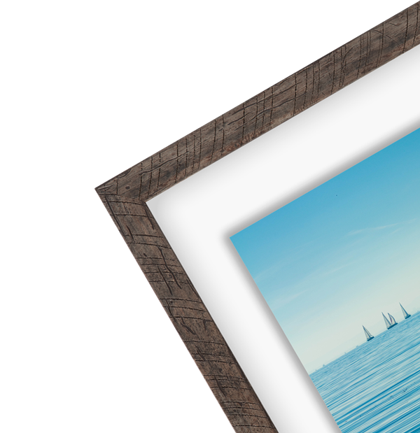 Luxe Gallery Brown Wood Picture Frame Plus Mat Print and Frame Photos Online Frameology