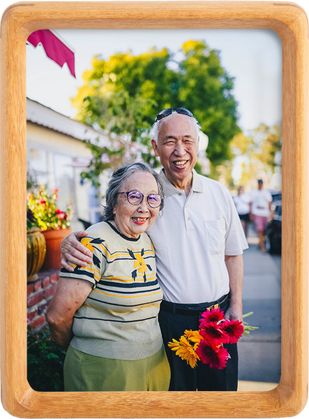 Rounded Edge 5x7 Teak Wood Tabletop Picture Frame - Frameology