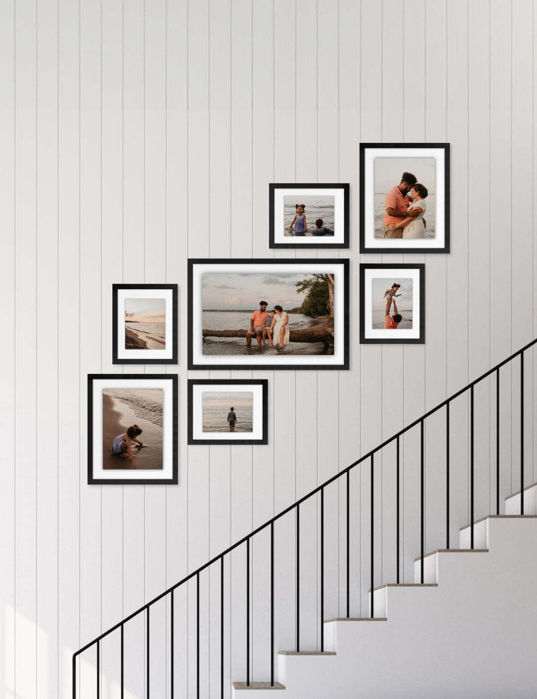 Bobby Berk - The Simple Staircase - Black (Left - Float Mount)
