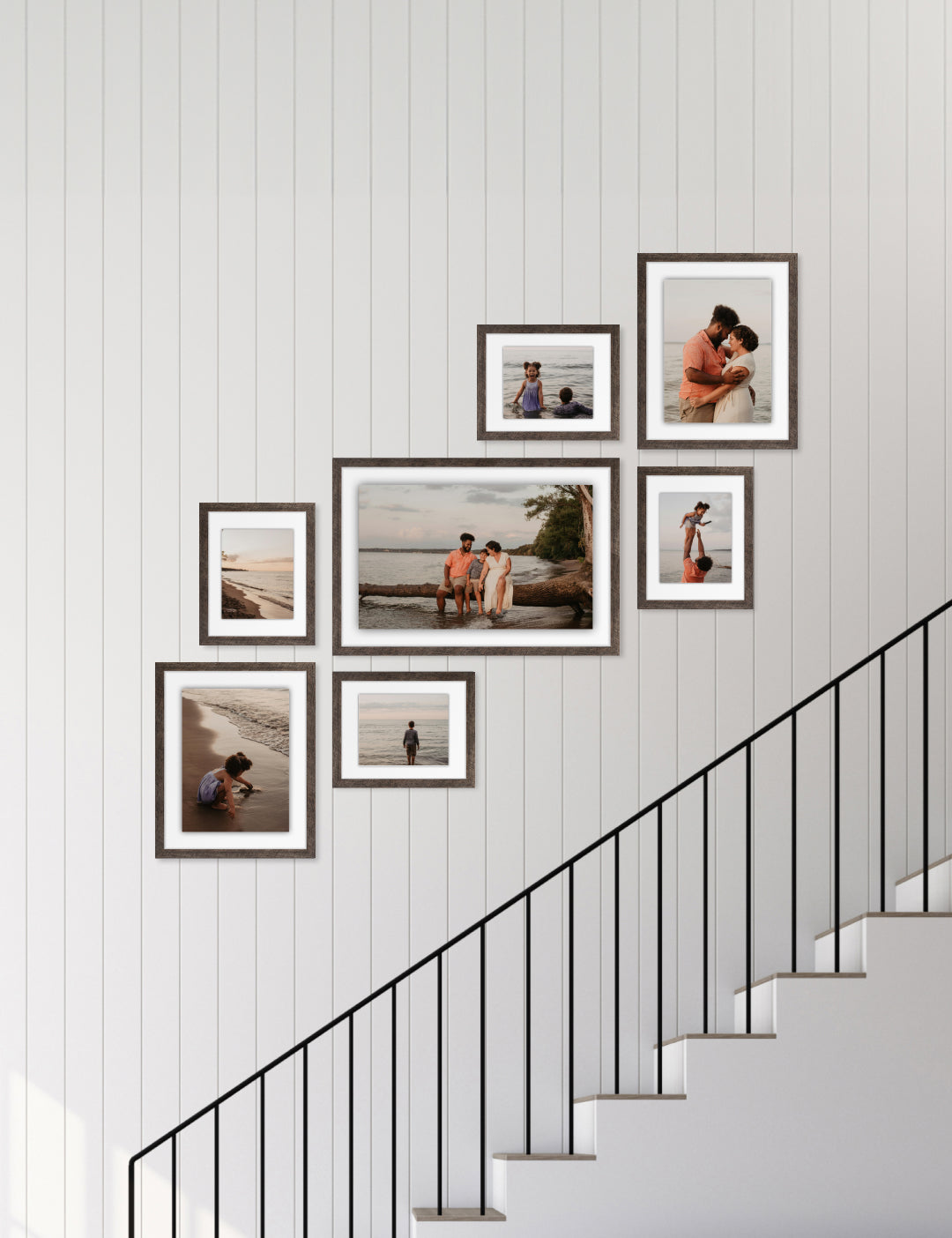 Bobby Berk - The Simple Staircase - Brown (Left - Float Mount)