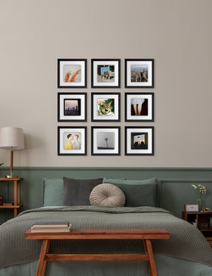 Bobby Berk - The Vertical Grid - Black (Float Mount)