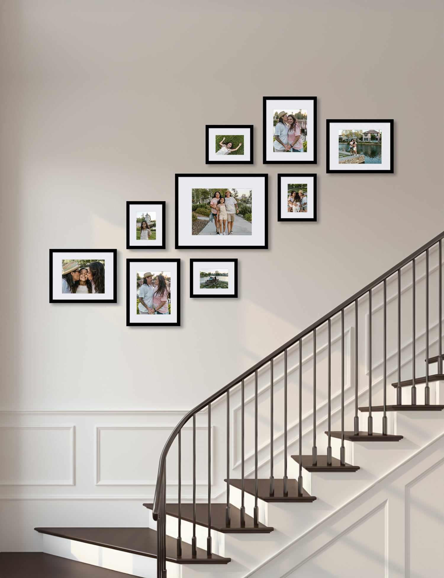 Bobby Berk - Classic Large Staircase - Black (Left - Regular Mat)