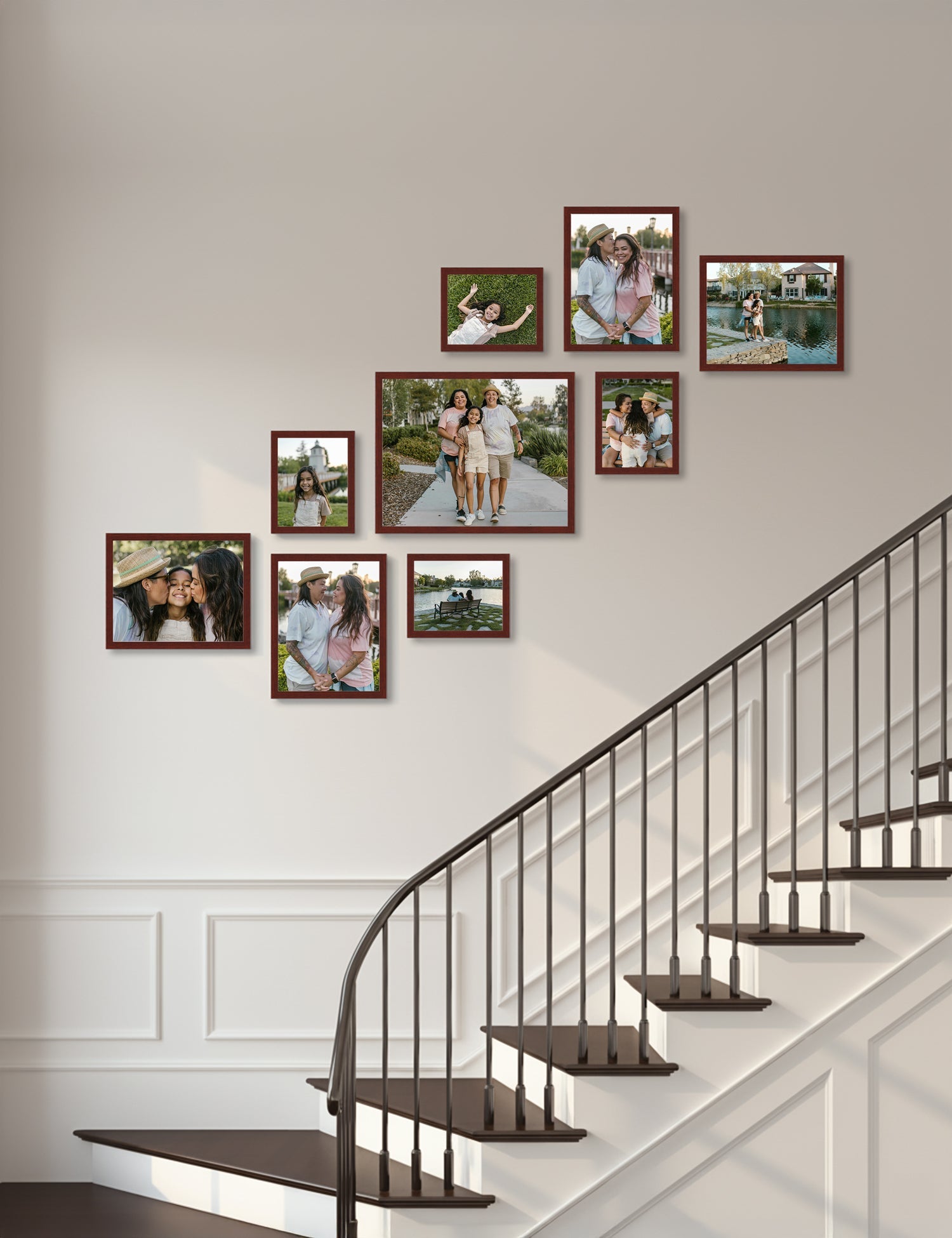 Bobby Berk - Classic Large Staircase - Brown (Left - No Mat)