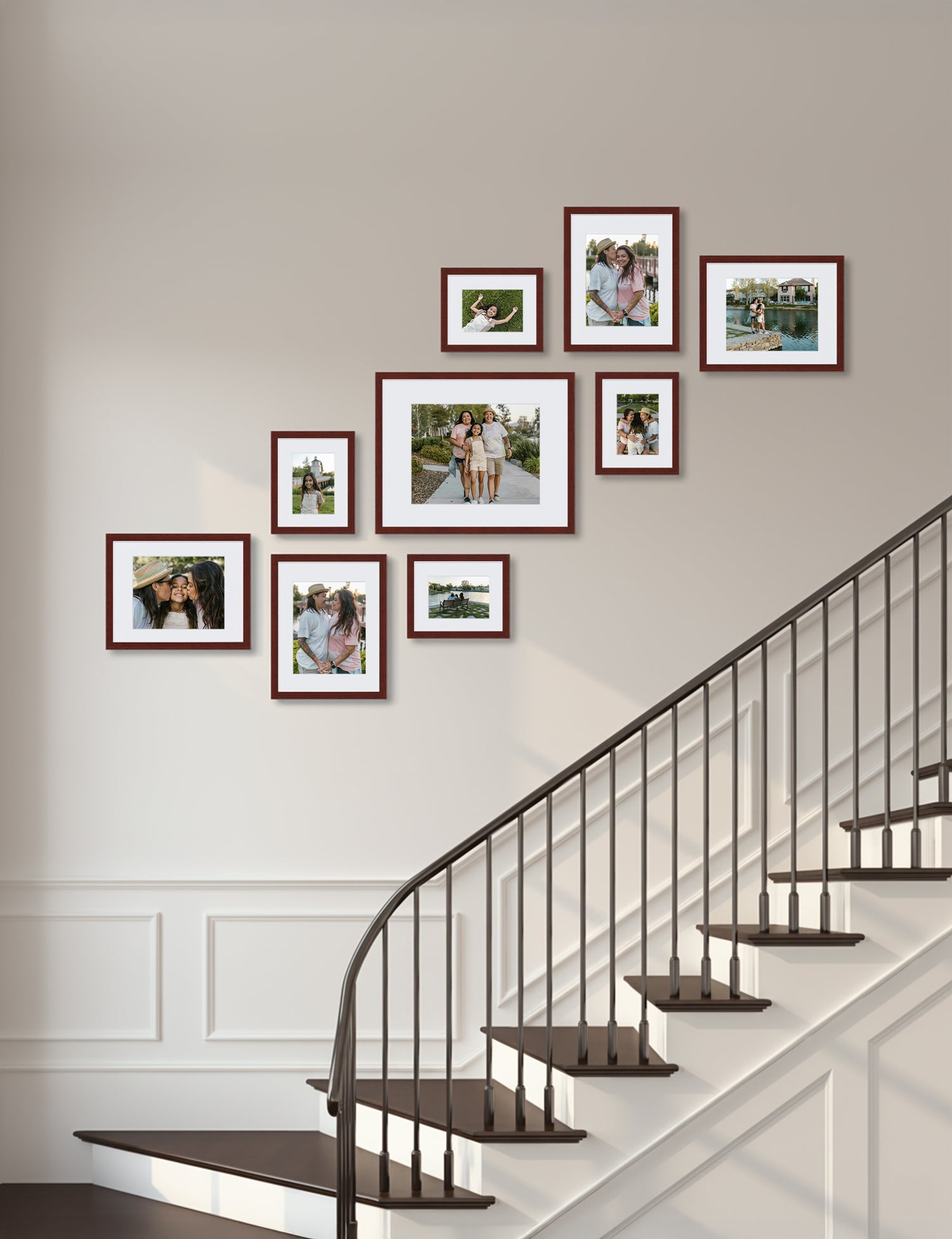 Bobby Berk - Classic Large Staircase - Brown (Left - Regular Mat)
