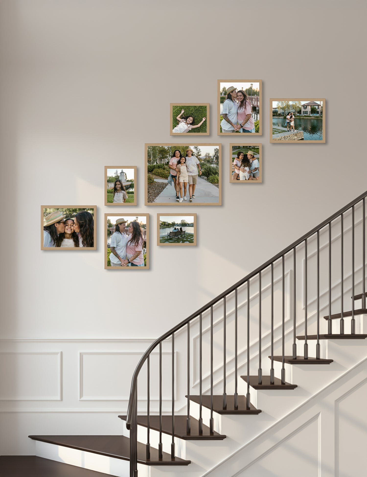 Bobby Berk - Classic Large Staircase - Natural (Left - No Mat)