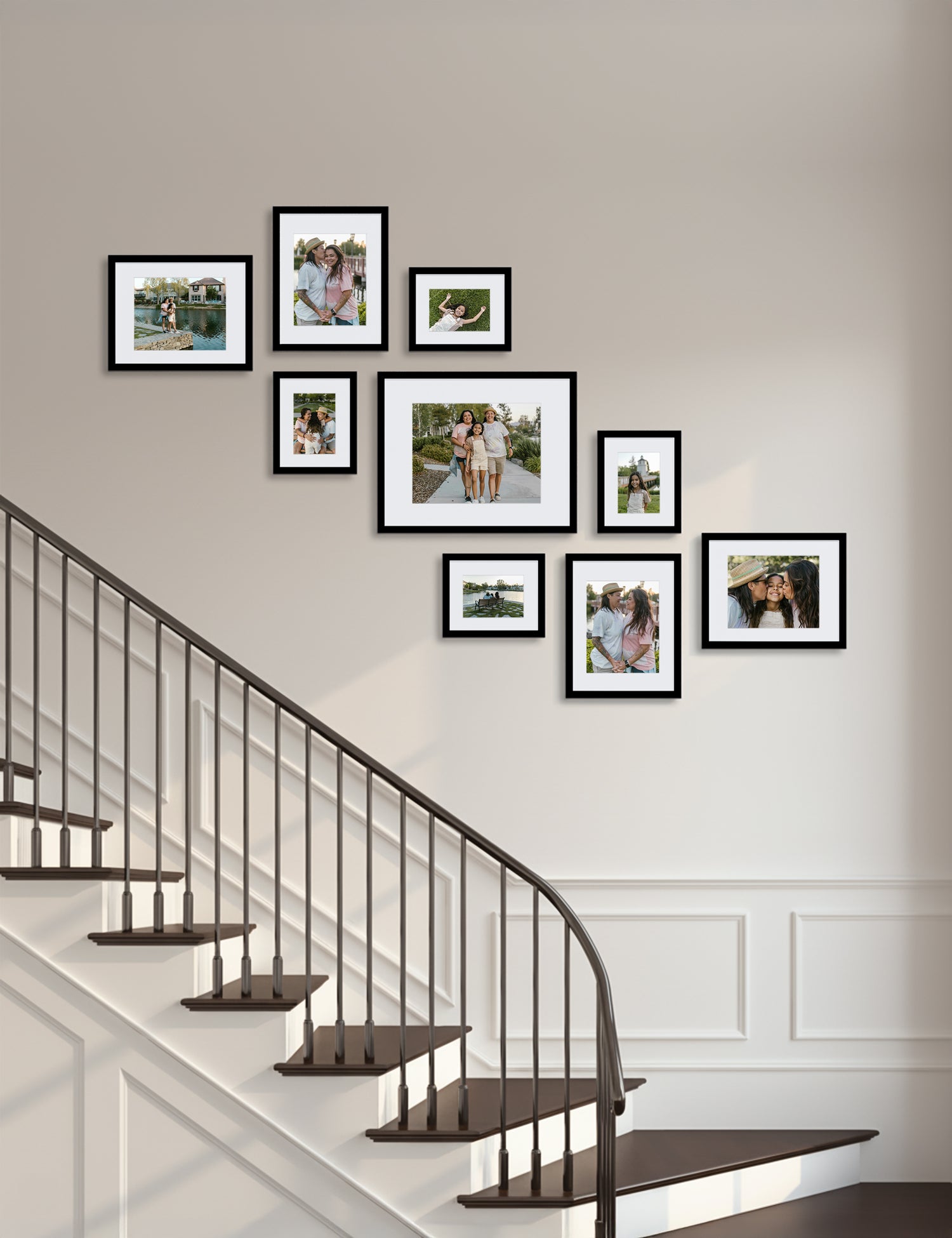 Bobby Berk - Classic Large Staircase - Black (Right - Regular Mat)