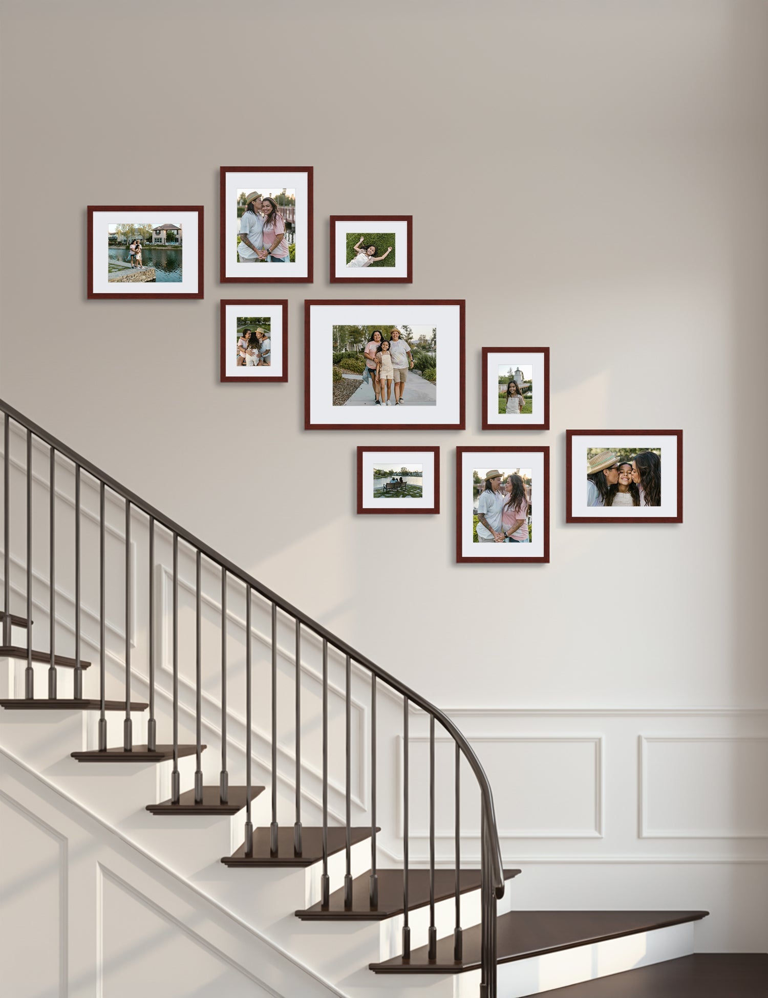 Bobby Berk - Classic Large Staircase - Brown (Right - Regular Mat)