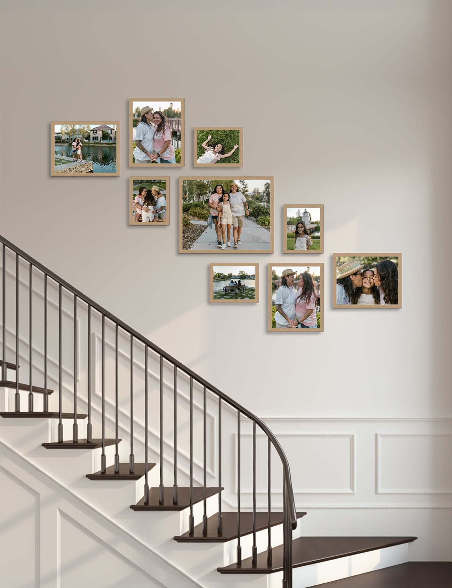 Classic Staircase III Gallery | Nine frame set designed by Bobby Berk ...
