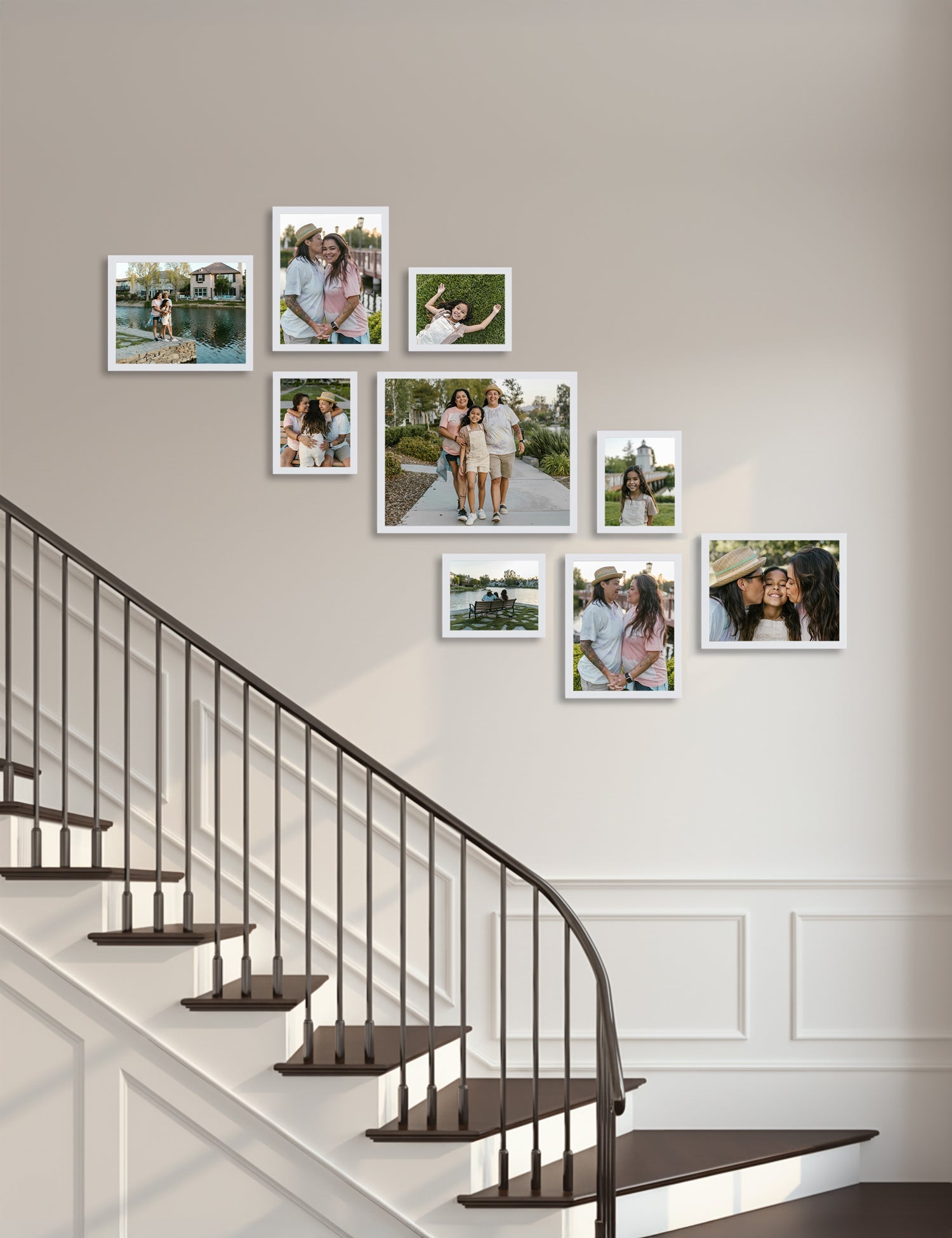 Bobby Berk - Classic Large Staircase - White (Right - No Mat)