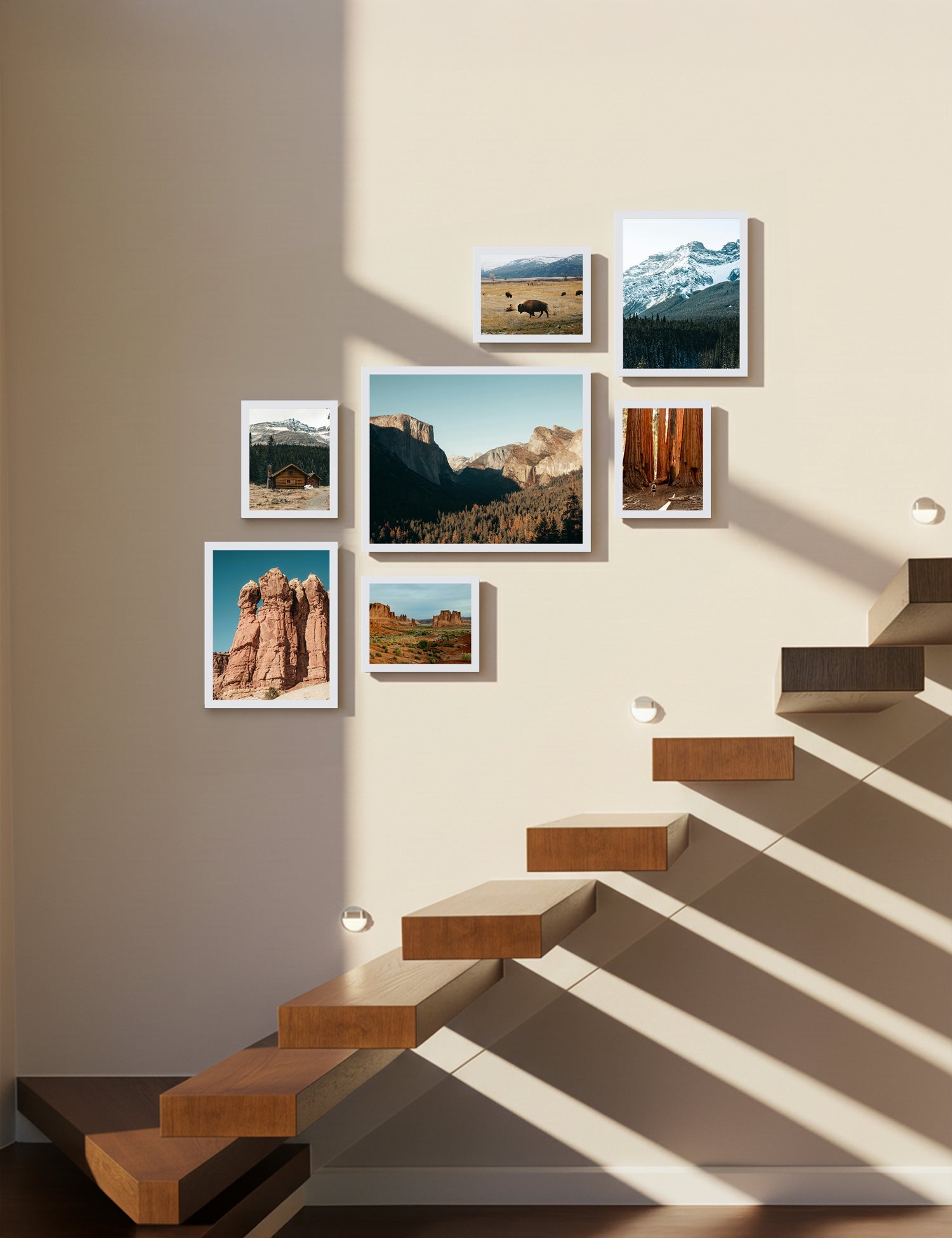 Bobby Berk - Classic Medium Staircase - White (Left - No Mat)