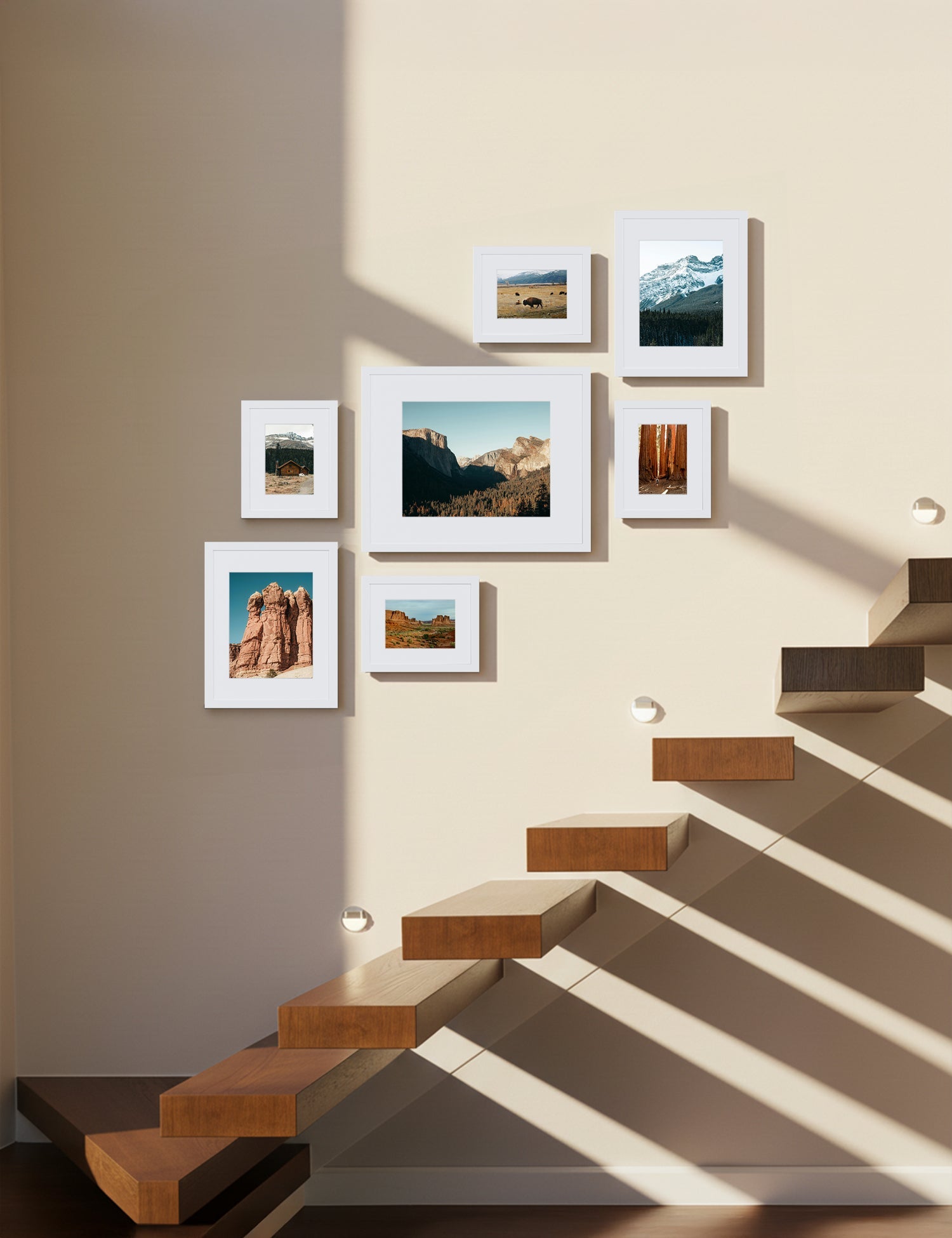Bobby Berk - Classic Medium Staircase - White (Left - Regular Mat)