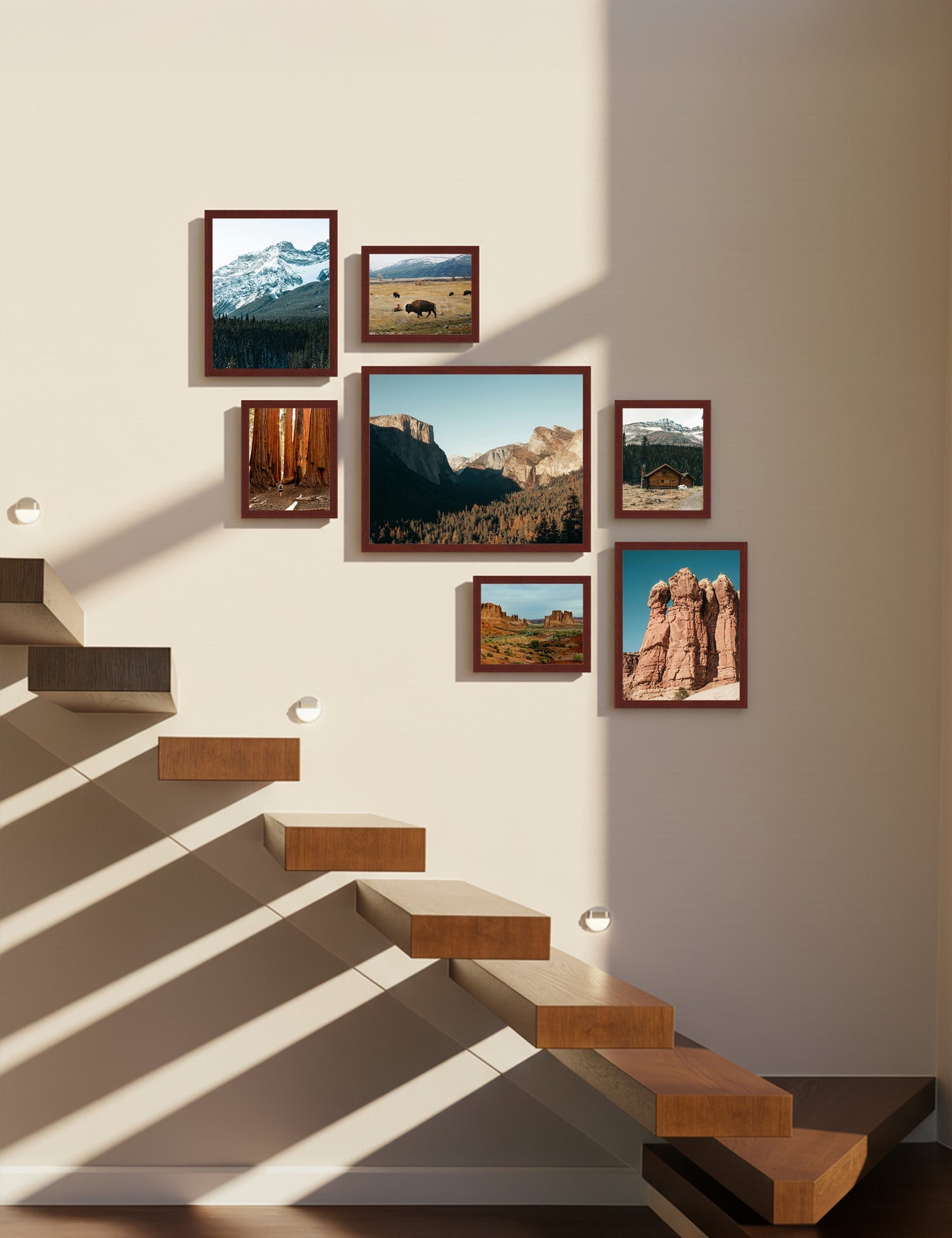 Bobby Berk - Classic Medium Staircase - Brown (Right - No Mat)