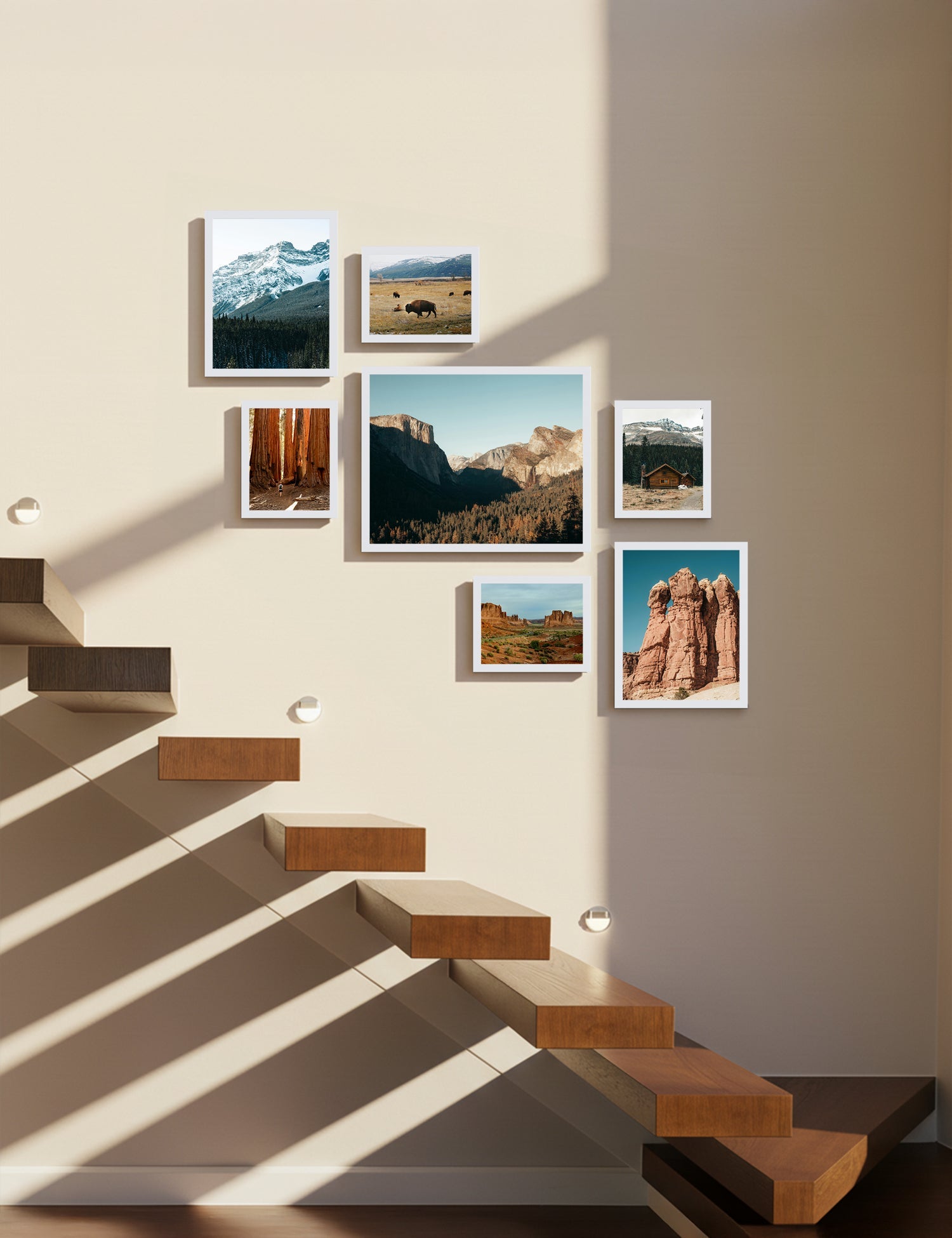 Bobby Berk - Classic Medium Staircase - White (Right - No Mat)