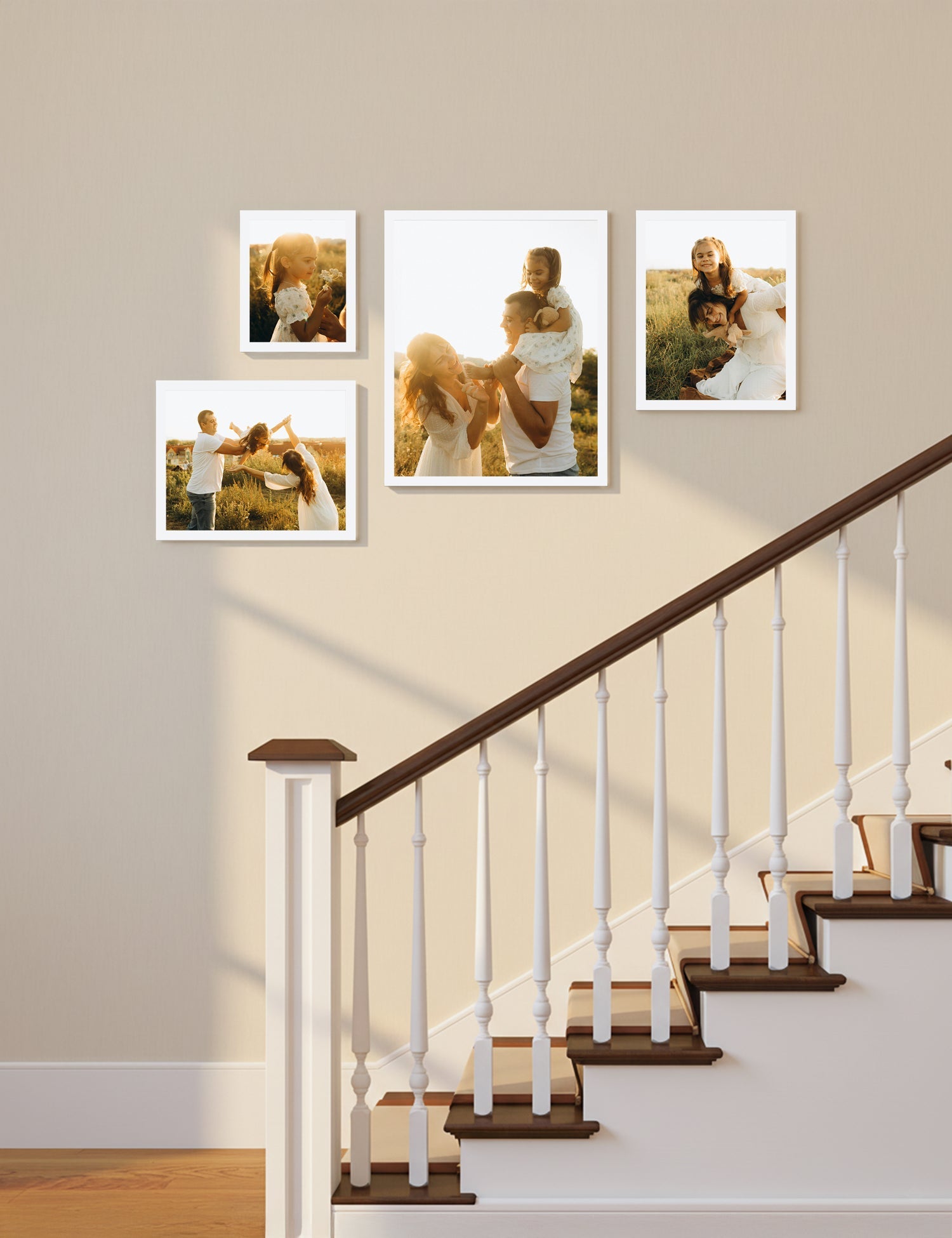 Bobby Berk - Classic Small Staircase - White (Left - No Mat)