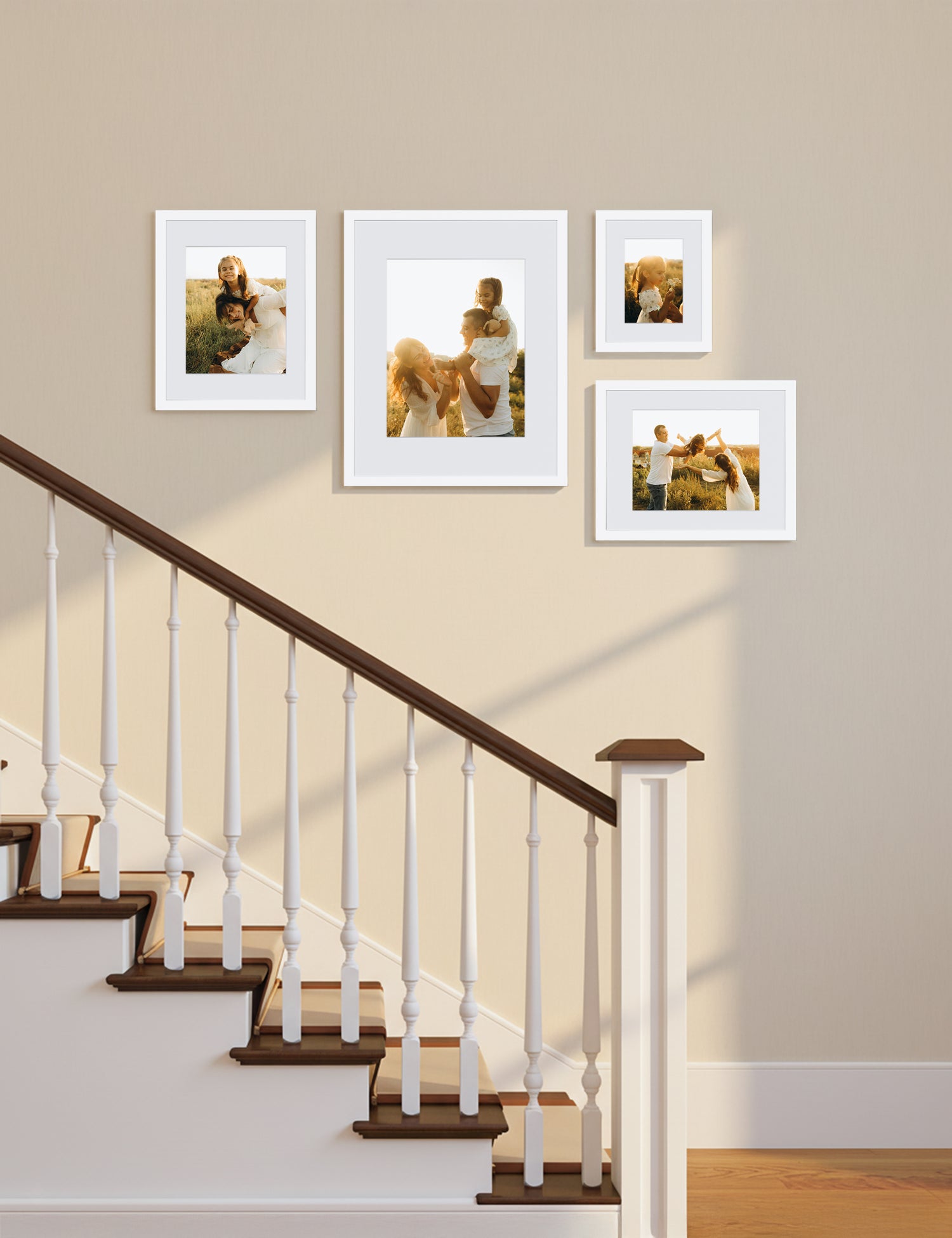 Bobby Berk - Classic Small Staircase - White (Right - Regular Mat)