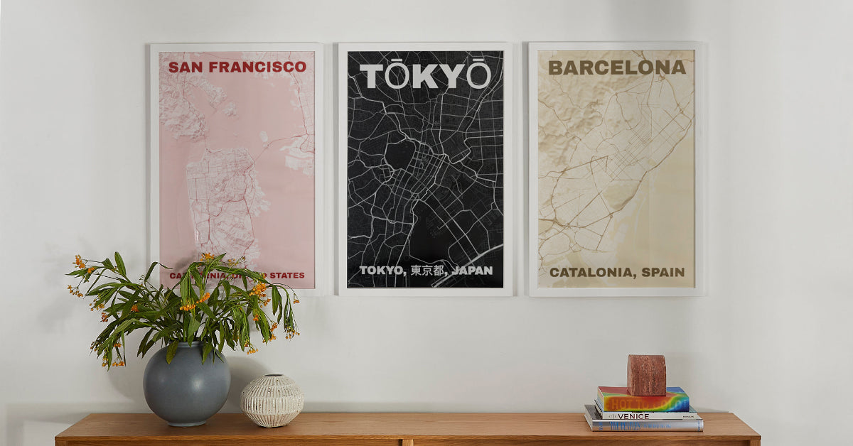 Personalized City Map Print - Custom Framed Wall Art – Frameology