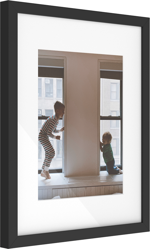Luxe wall frame - black (with wide mat)
