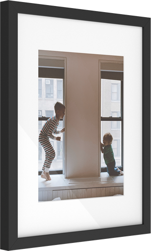 Luxe wall frame - black (with wide mat)