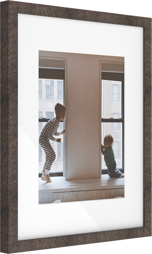 Luxe wall frame - brown (with wide mat)