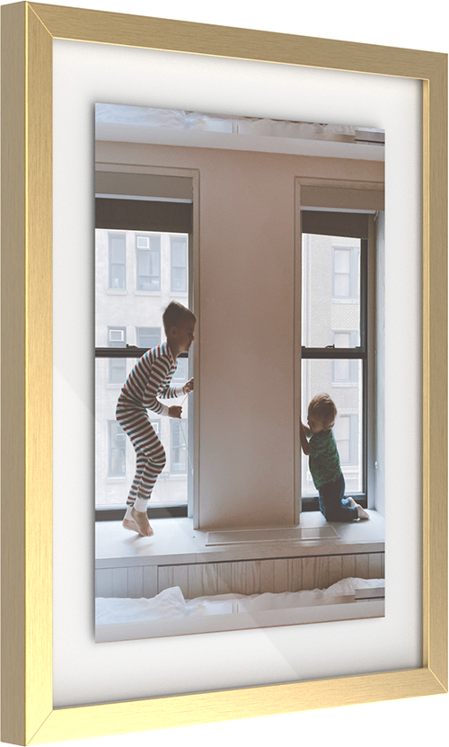 Luxe wall frame - gold (with float mount)