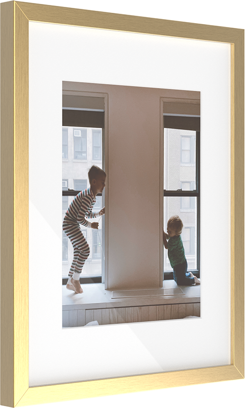 Luxe wall frame - gold (with wide mat)