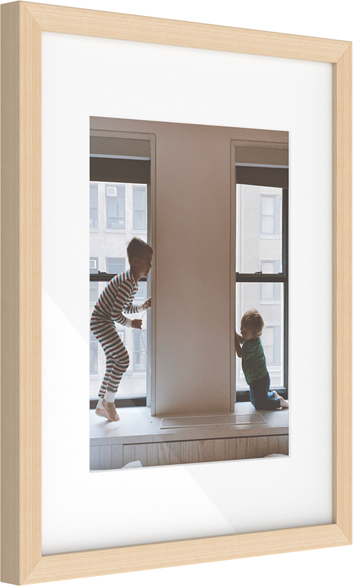 Luxe wall frame - natural (with wide mat)