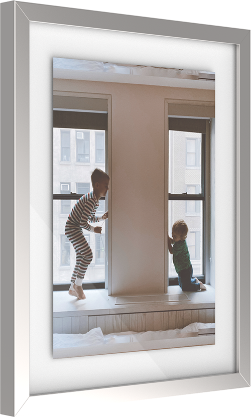 Luxe wall frame - silver (with float mount)