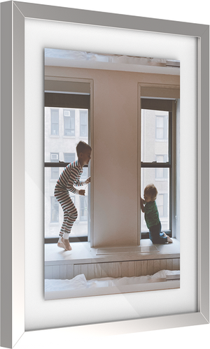 Luxe wall frame - silver (with float mount)