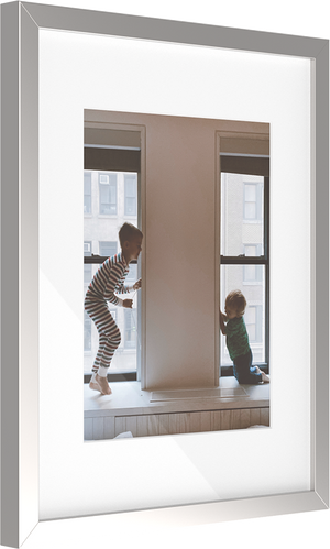 Luxe wall frame - silver (with wide mat)
