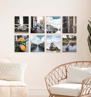 Small grid eight - Metal prints