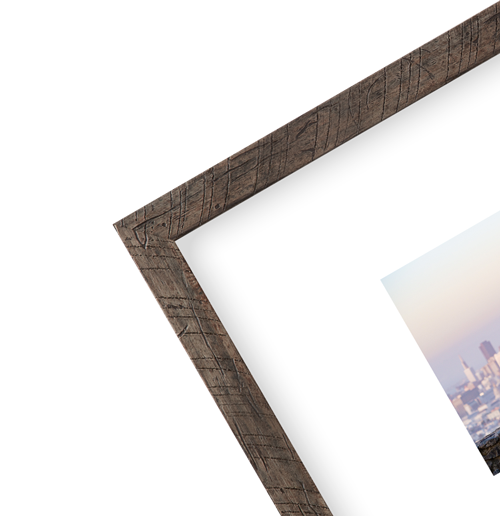 Luxe Gallery Brown Wood Picture Frame With Mat Print and Frame Photos